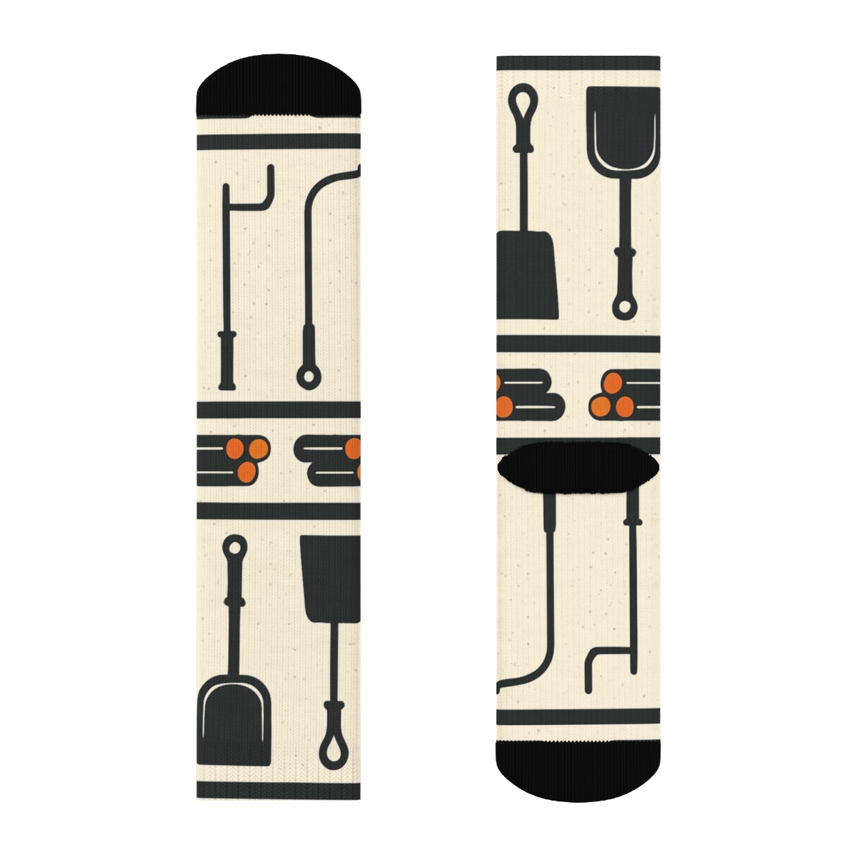 Hearth Tool Bands With Fireplace Rhythm trendy patterned crew socks