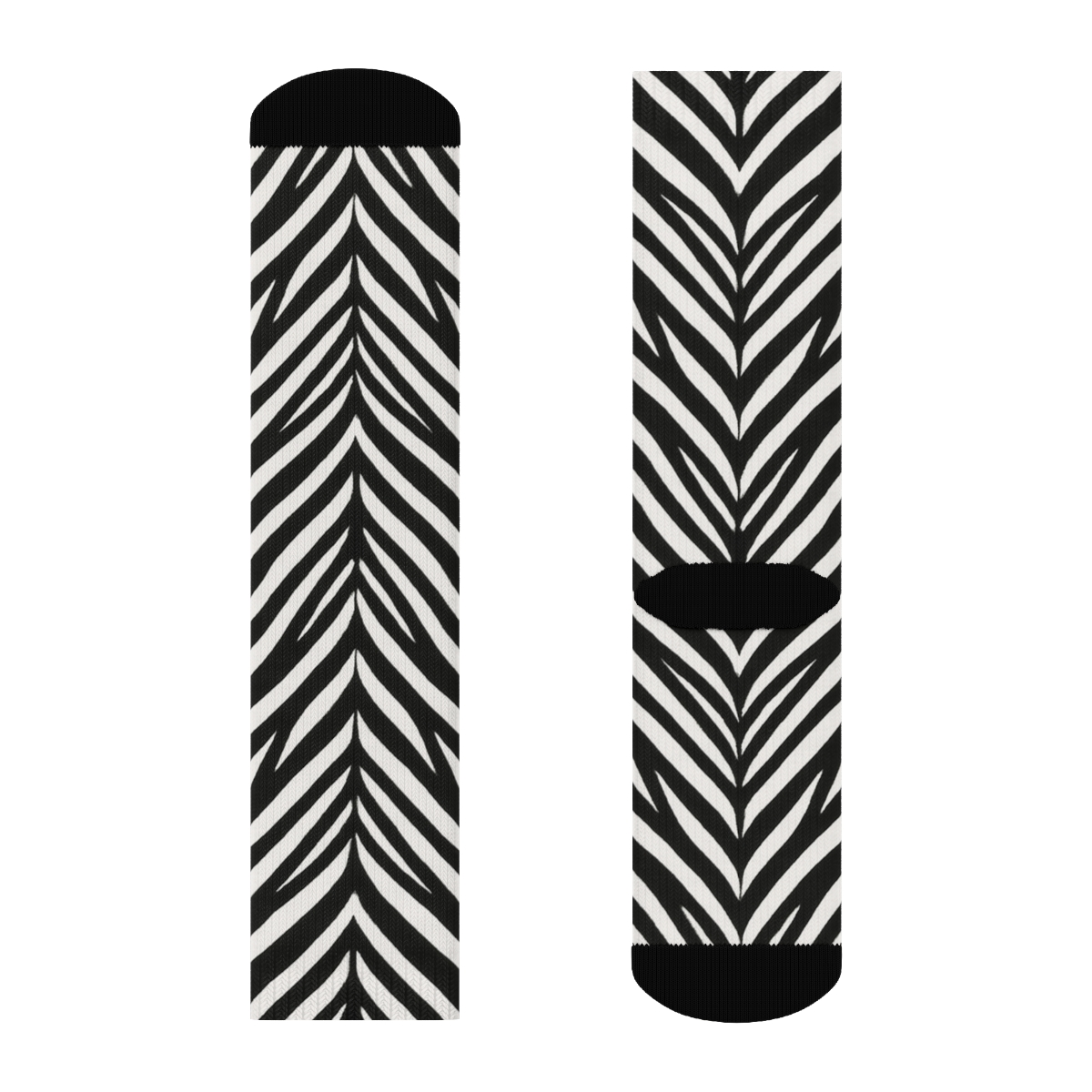 High Contrast Zebra Chevron Ladder comfortable cotton crew socks