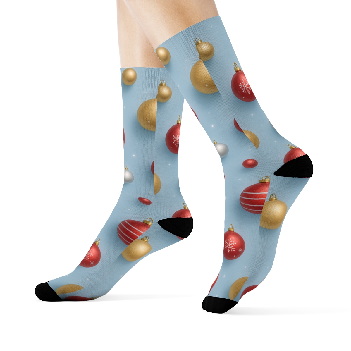 Holiday Bauble Galaxy Scatter comfortable cotton crew socks