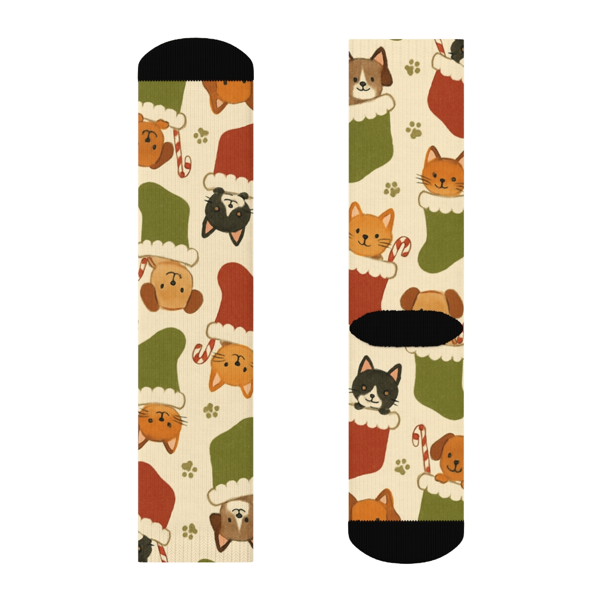 Holiday Pet Stocking Repeat trendy patterned crew socks