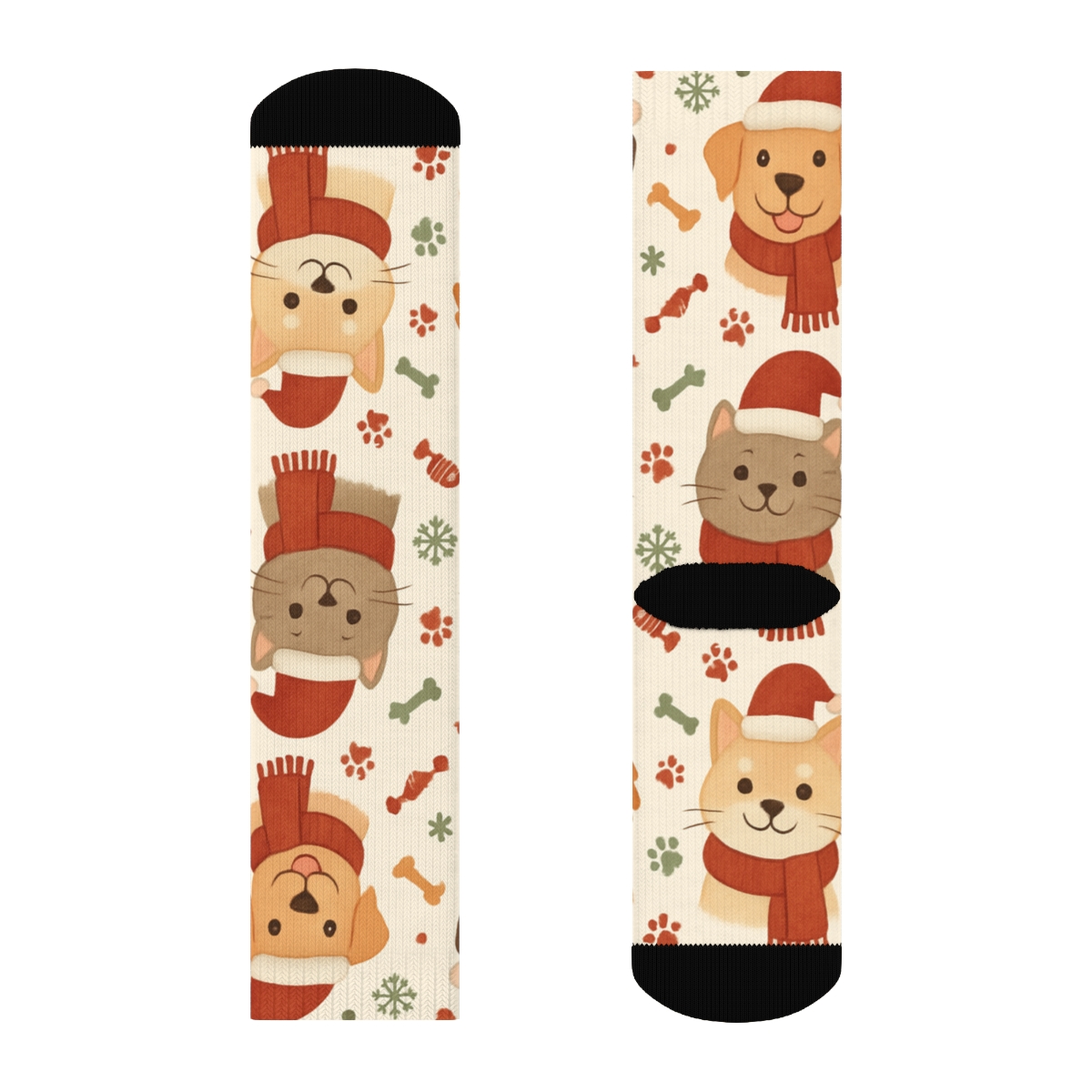 Holiday Pets In Cozy Constellation Grid stylish athletic crew socks