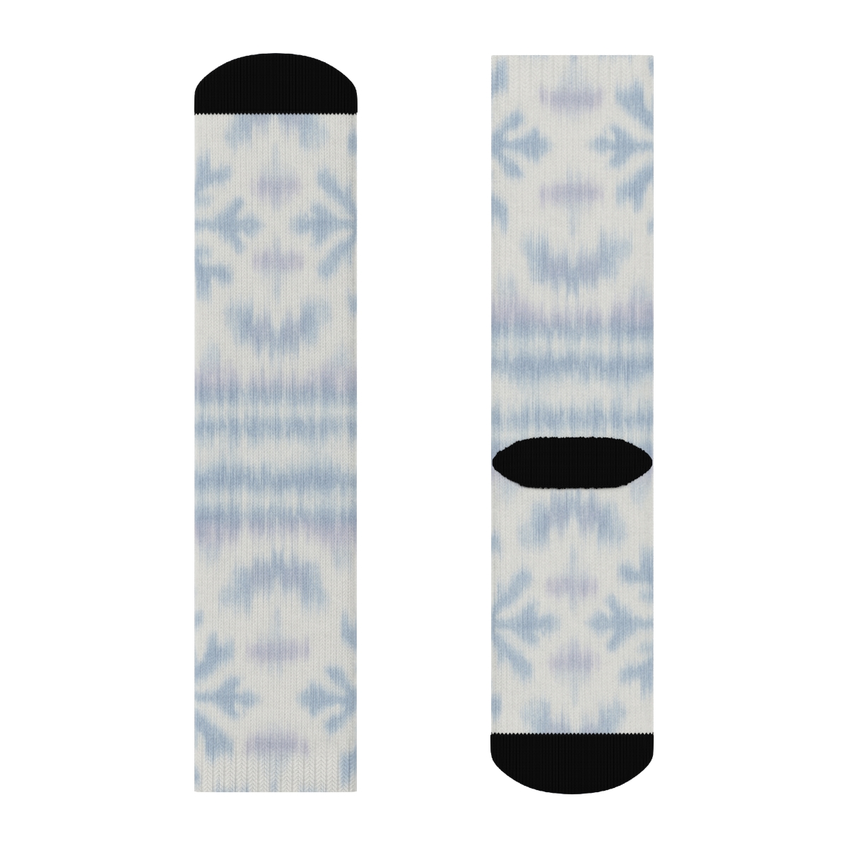 Holiday Snowflake Ikat Pattern Holiday trendy patterned crew socks