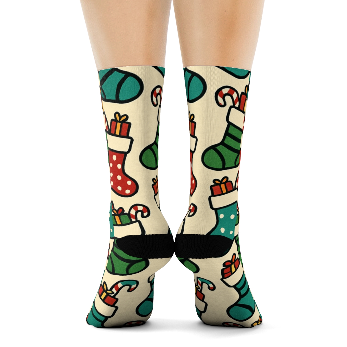 Holiday Stockings Chevron Dance unique graphic crew socks