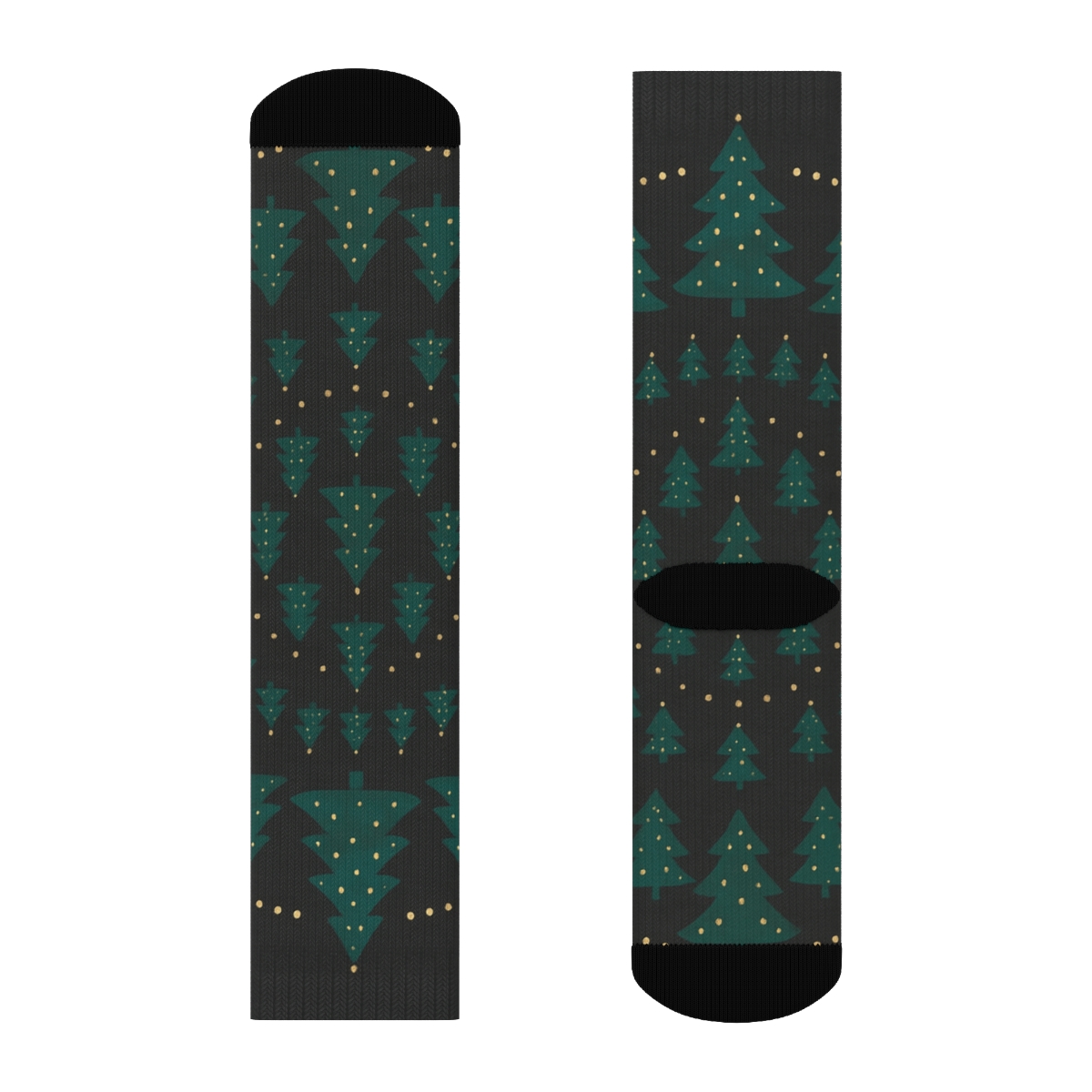 Holiday Tree Concentric Progression personalized crew socks