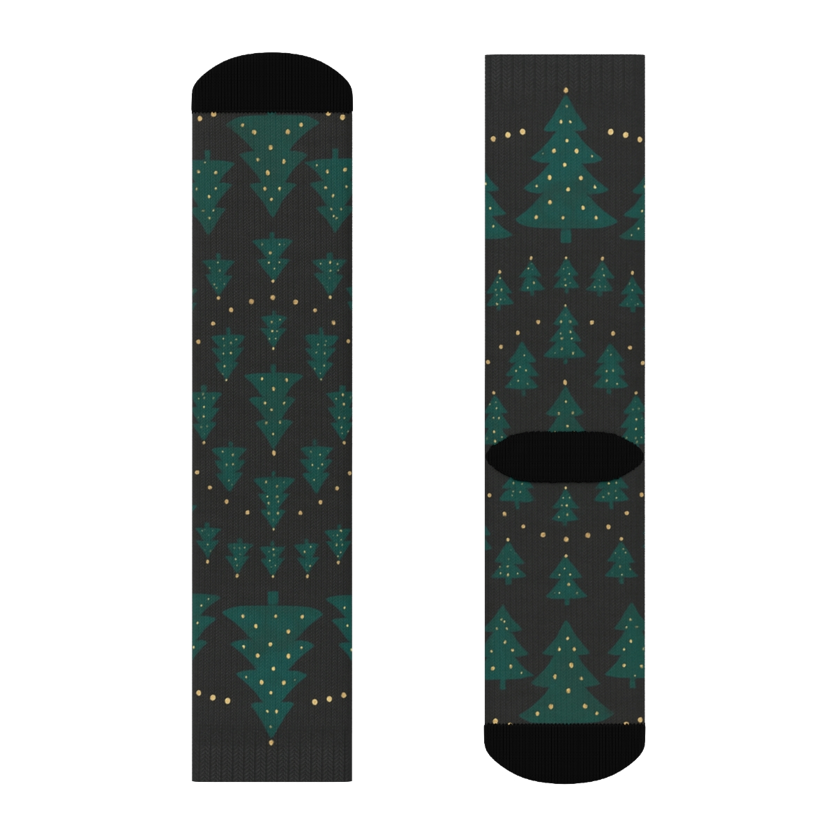 Holiday Tree Concentric Progression personalized crew socks