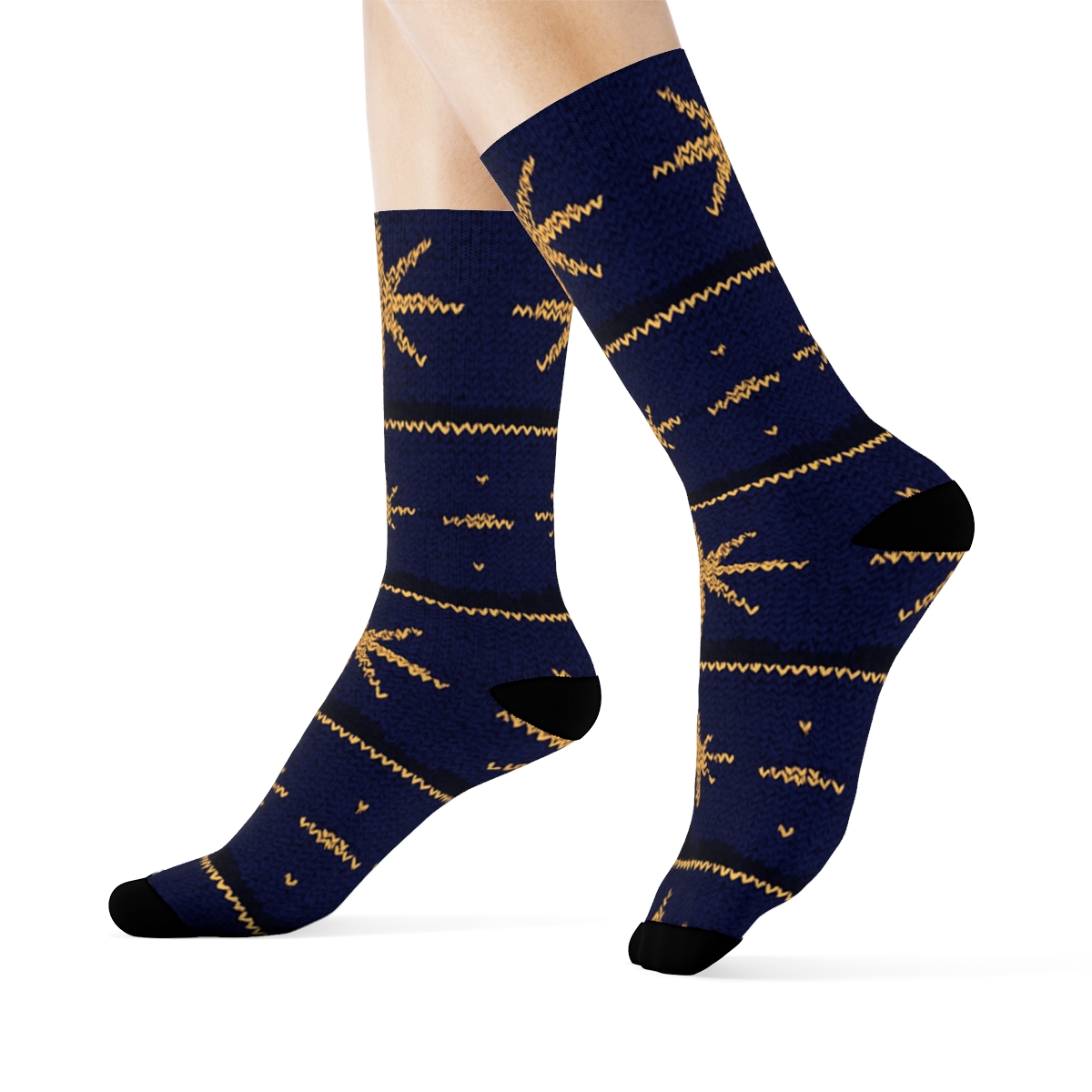 Horizon Garlands With Star Of Bethlehem Glow unique graphic crew socks