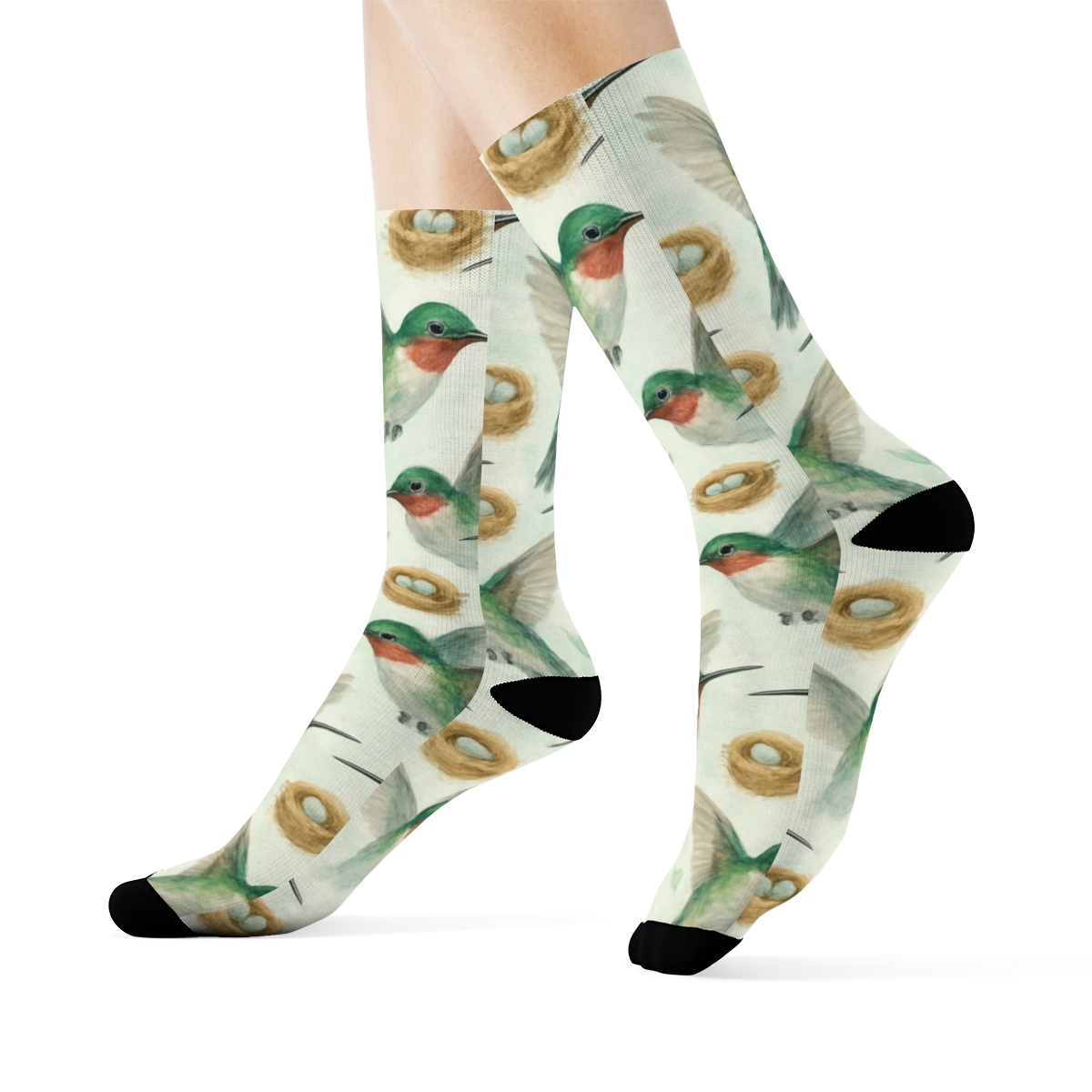 Hummingbird Nectar Loop Scatter stylish athletic crew socks