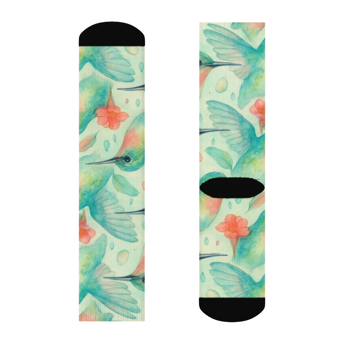 Hummingbird Nectar Tessellation stylish athletic crew socks