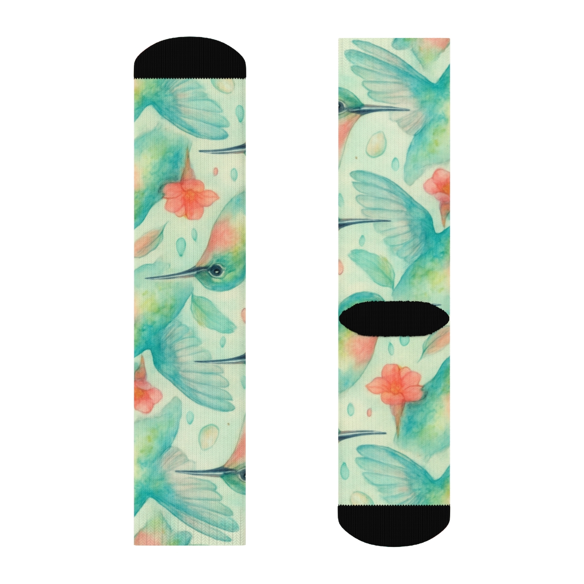 Hummingbird Nectar Tessellation stylish athletic crew socks