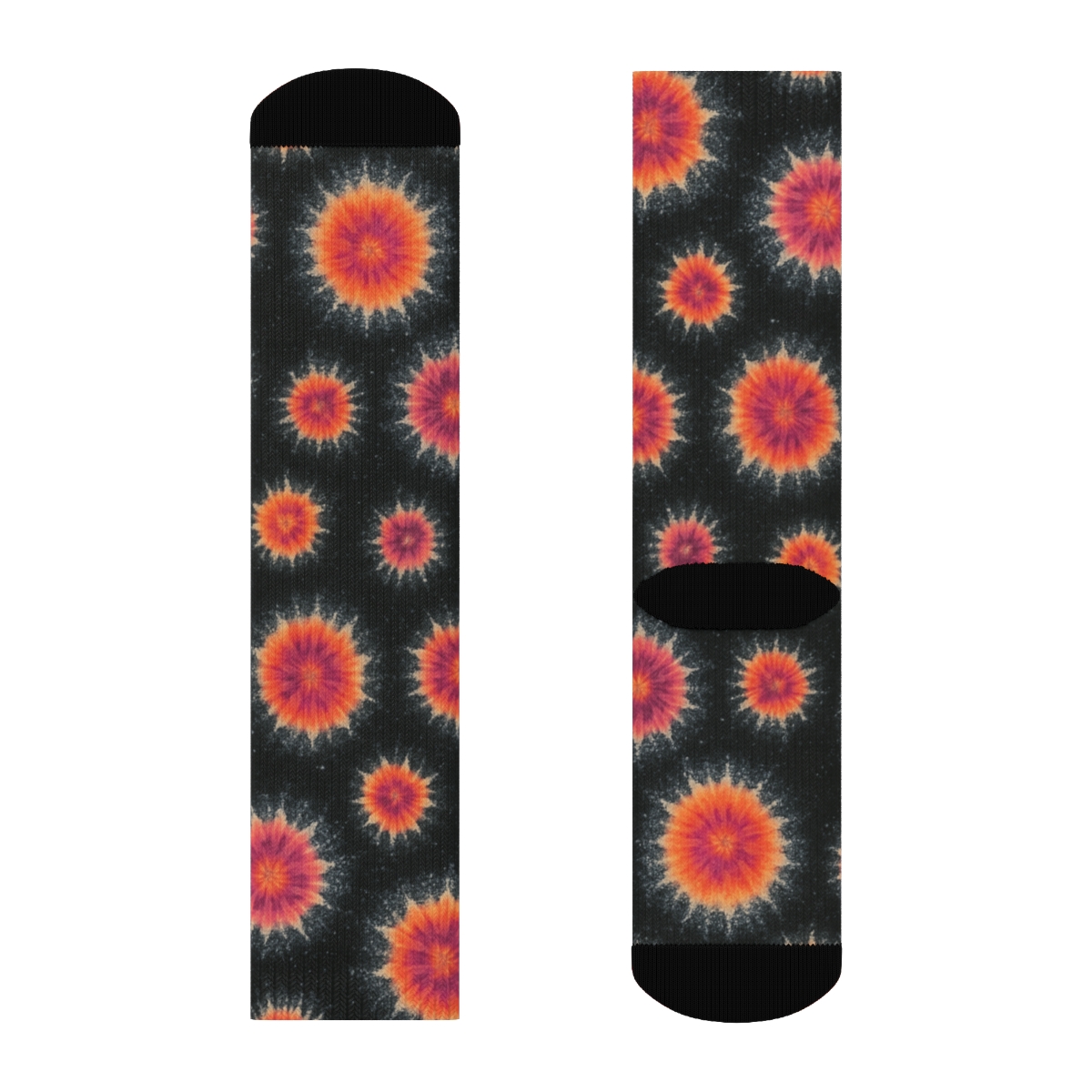 Ice Dye Starburst Scatter trendy patterned crew socks