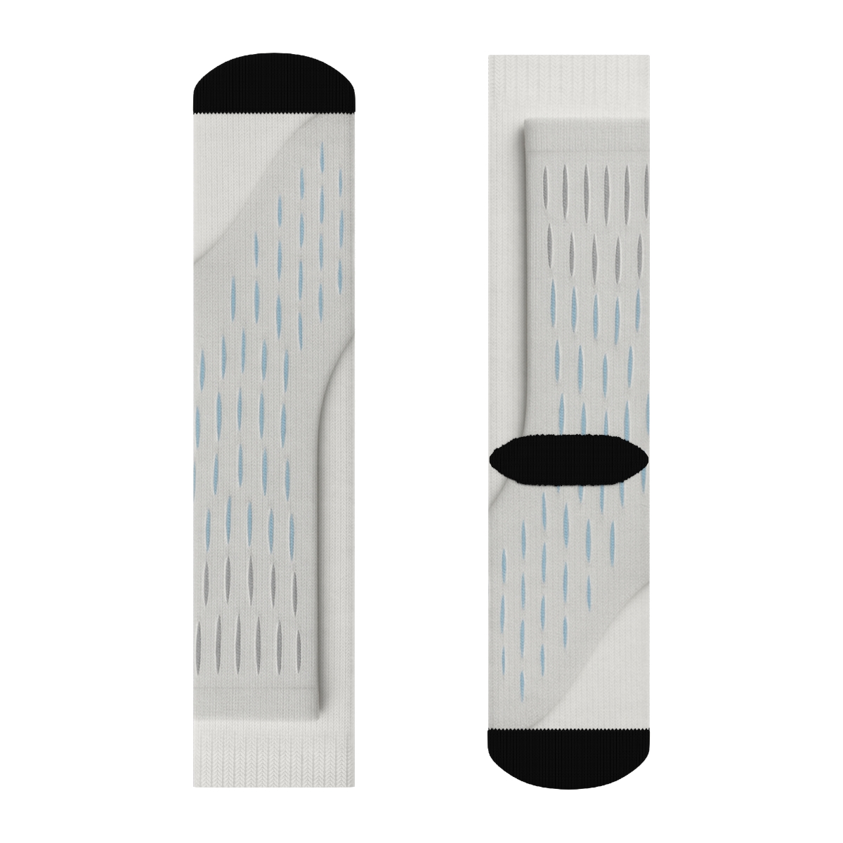Icicle Drop Gradient On Light Gray trendy patterned crew socks