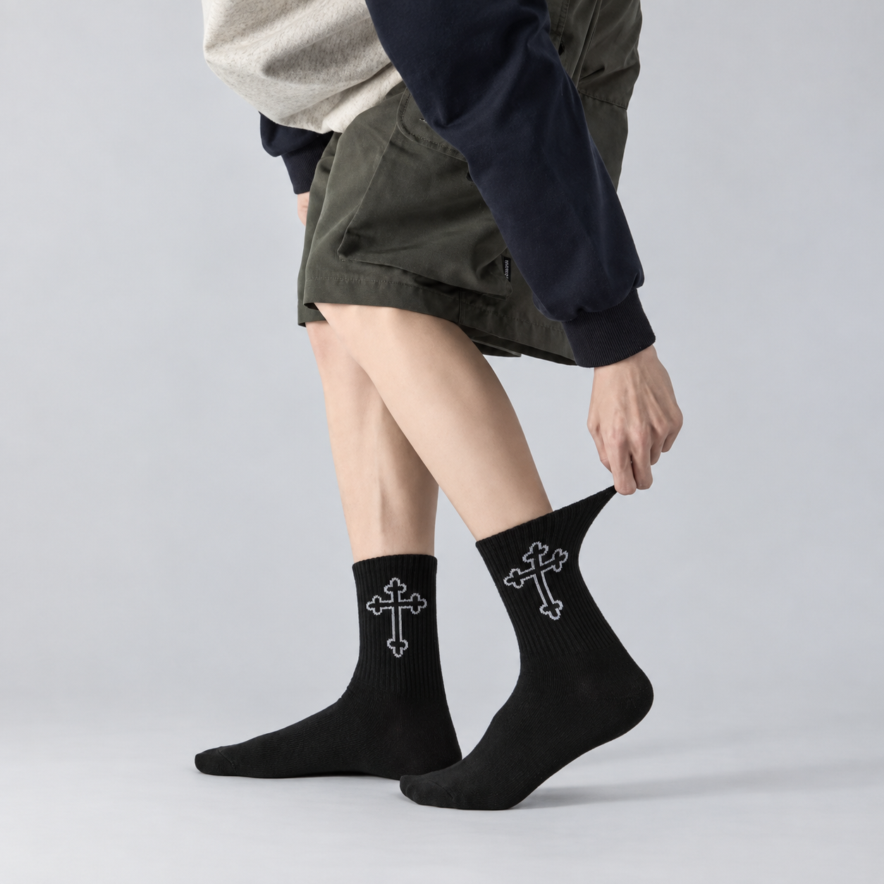 Unisex Cross Graphic Performance Socks for Sports and Everyday Wear