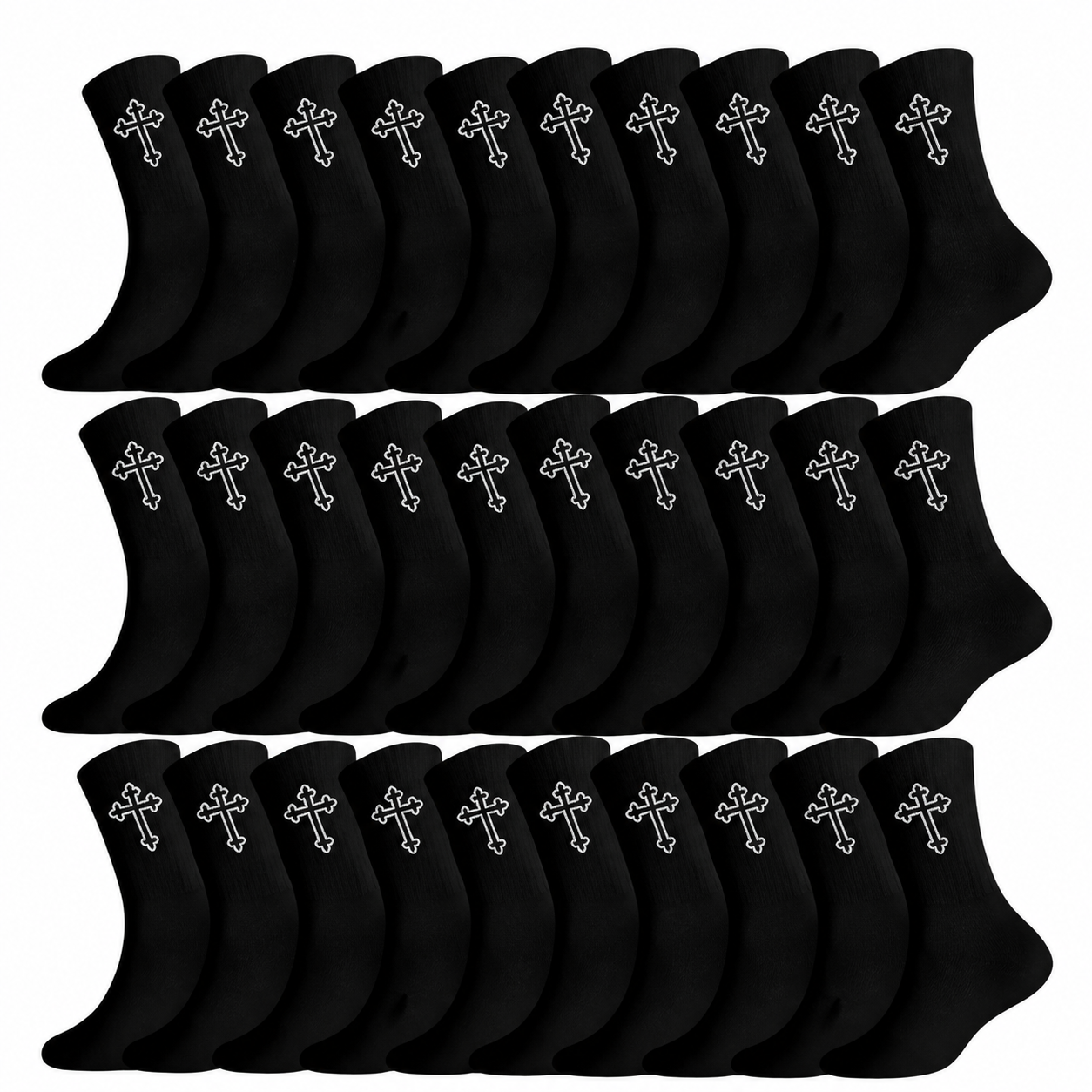Unisex Cross Graphic Performance Socks for Sports and Everyday Wear