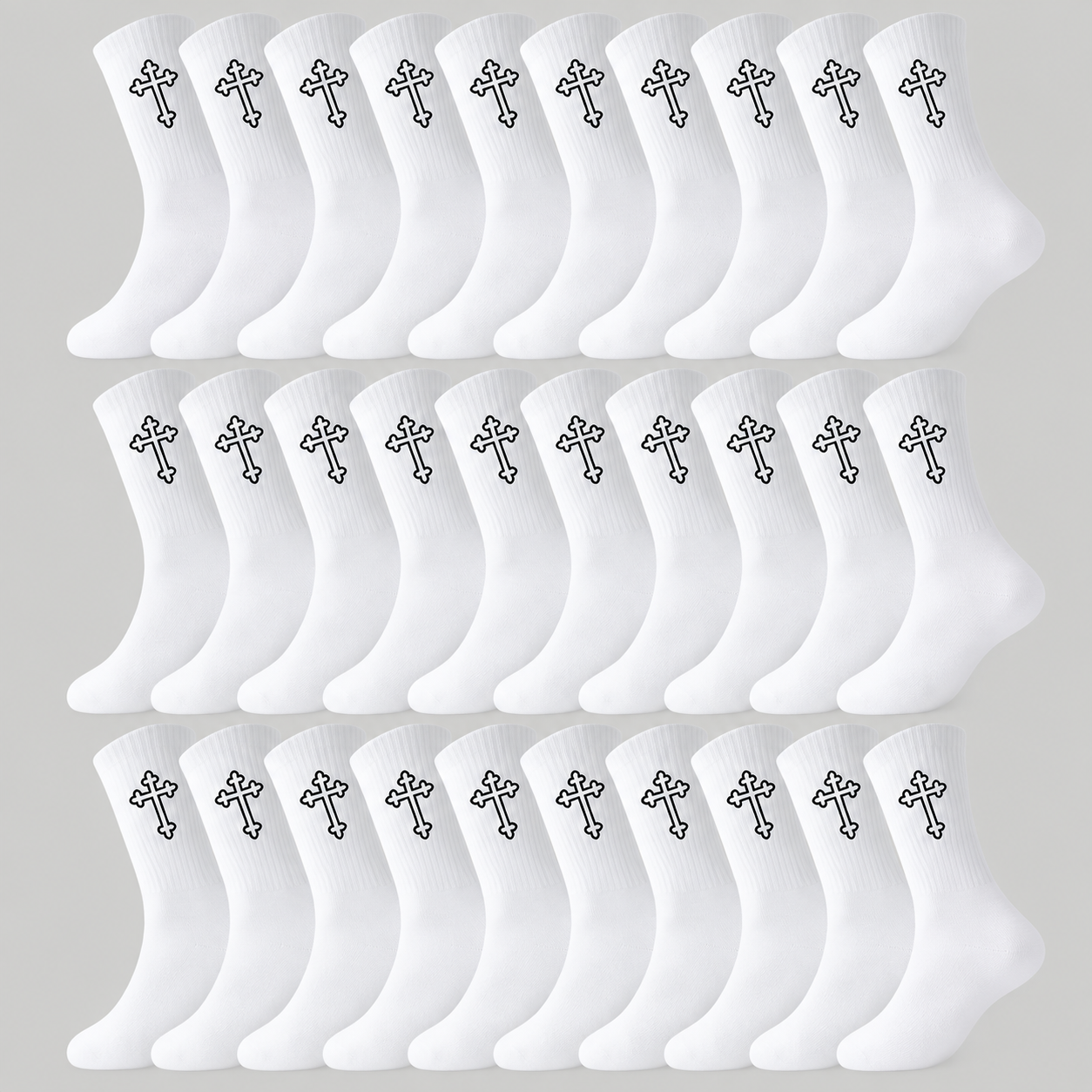 Unisex Cross Graphic Performance Socks for Sports and Everyday Wear