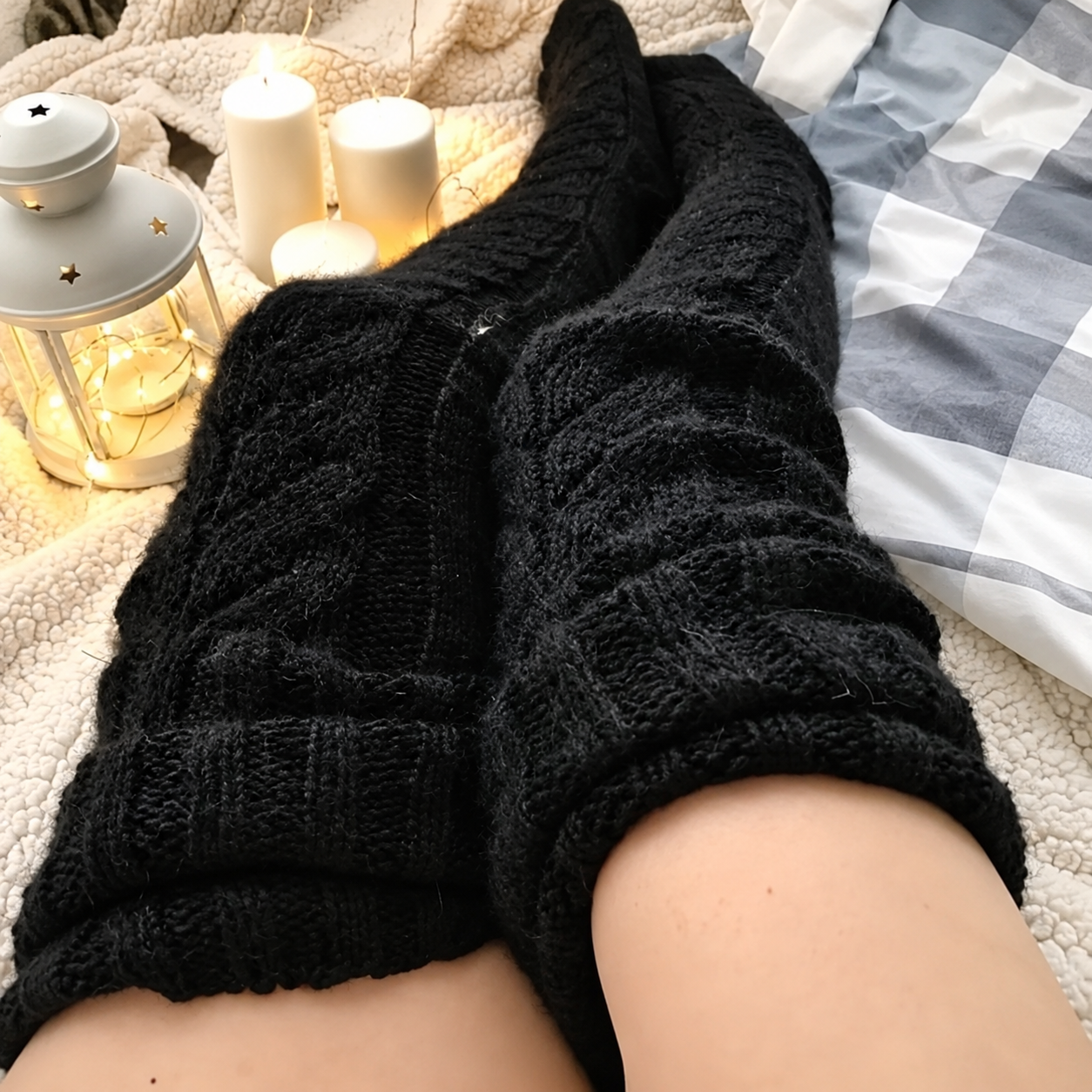 Knitted Long Winter Fitted Casual Socks For Women