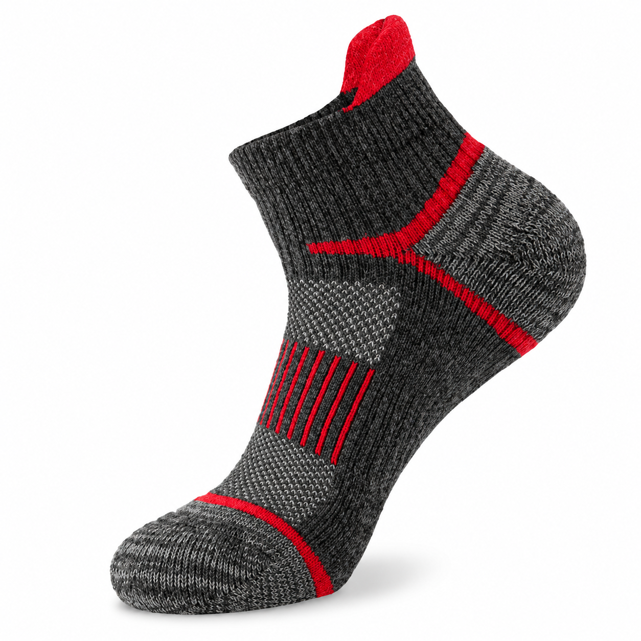 Pack of 6 Merino Wool Low Cut Cushioned Performance Socks for Men