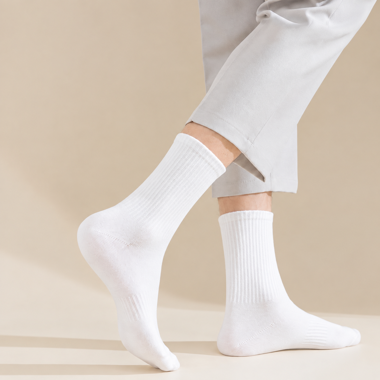 Pack of 15 Moisture Wicking Mid Length Casual Socks with Soft Everyday Comfort for Men