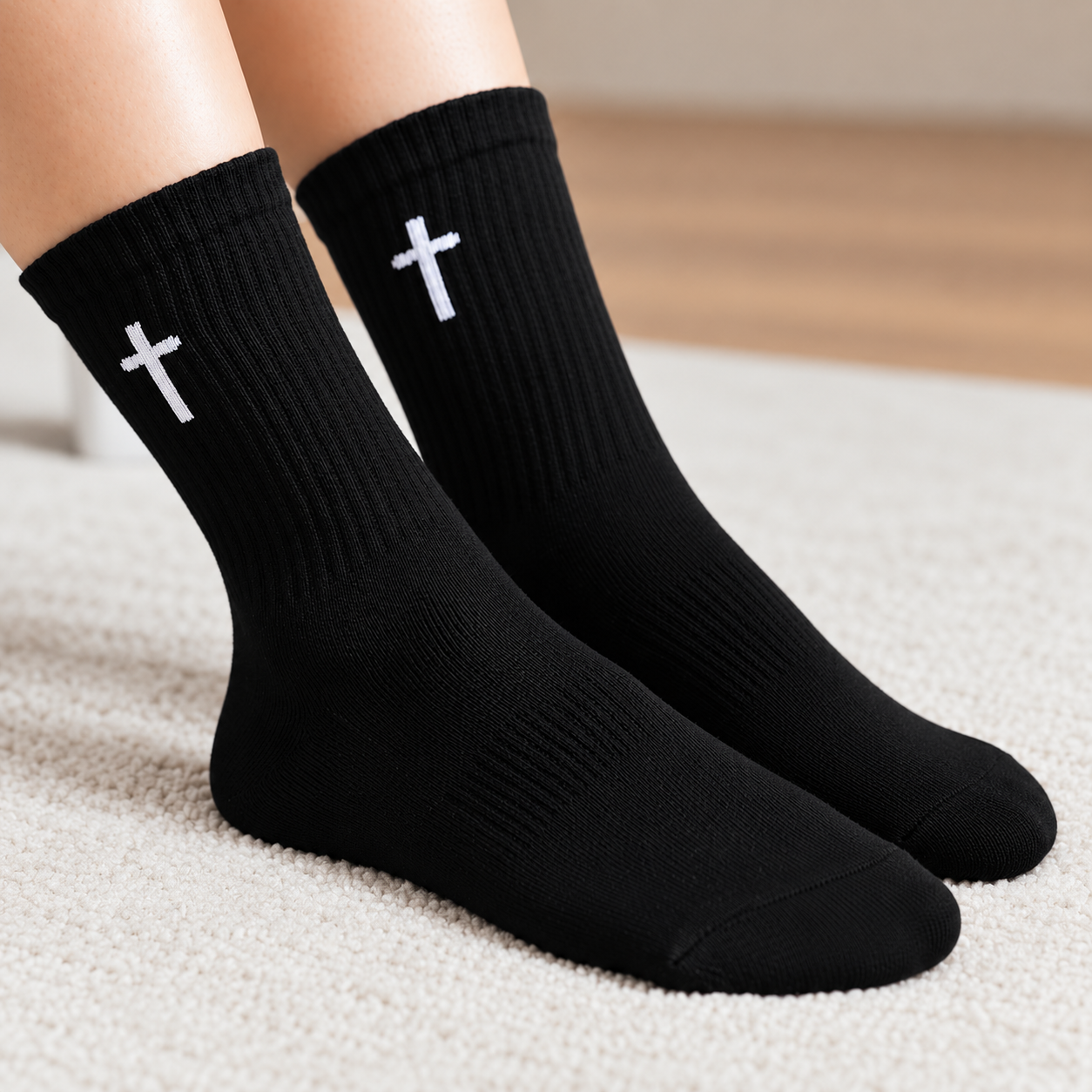 Cross Graphic Casual Socks for Everyday Wear and Gifting
