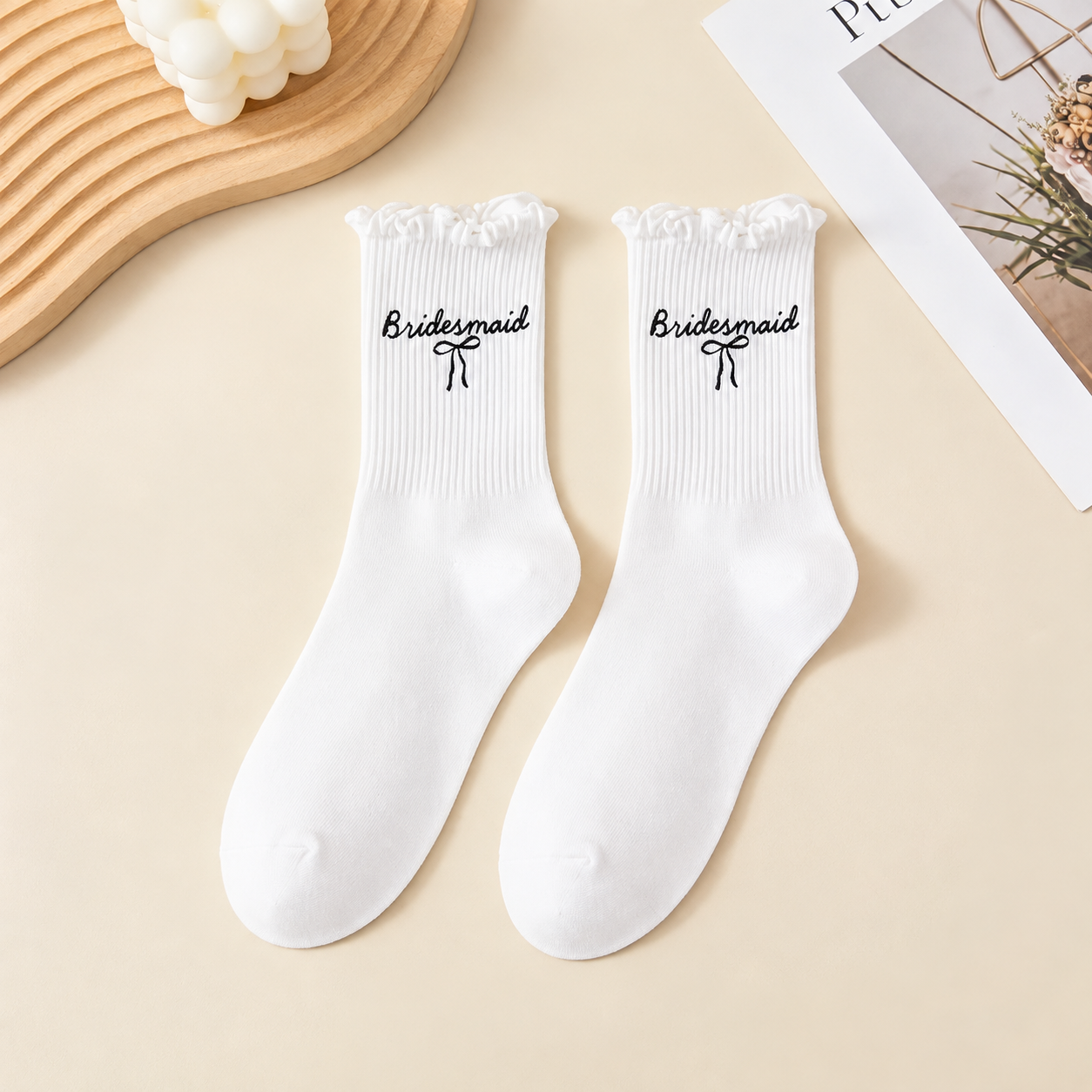 Bridal Party Celebration Socks for Wedding Day and Gift Giving for Women