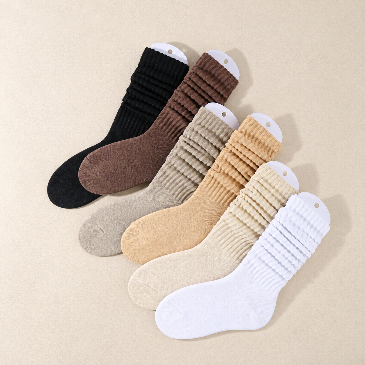 Pack of 6 Soft Casual Everyday Socks with Comfortable Stretch Fit