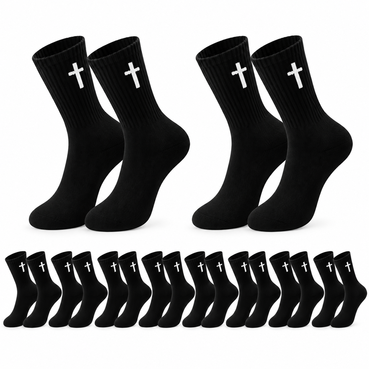Cross Graphic Casual Socks for Everyday Wear and Gifting
