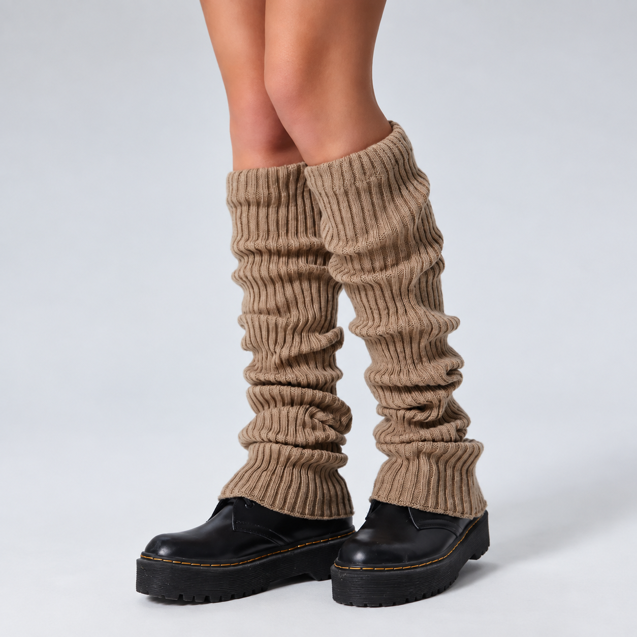 Solid Colored Casual Classic Long Warmers For Women