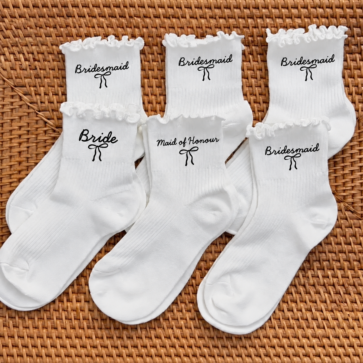 Bridal Party Celebration Socks for Wedding Day and Gift Giving for Women