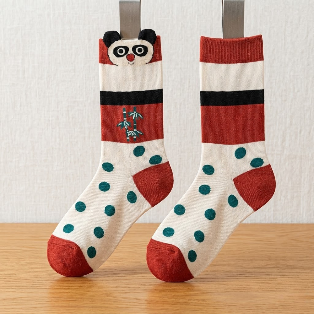 Cartoon Animal Themed Casual Socks