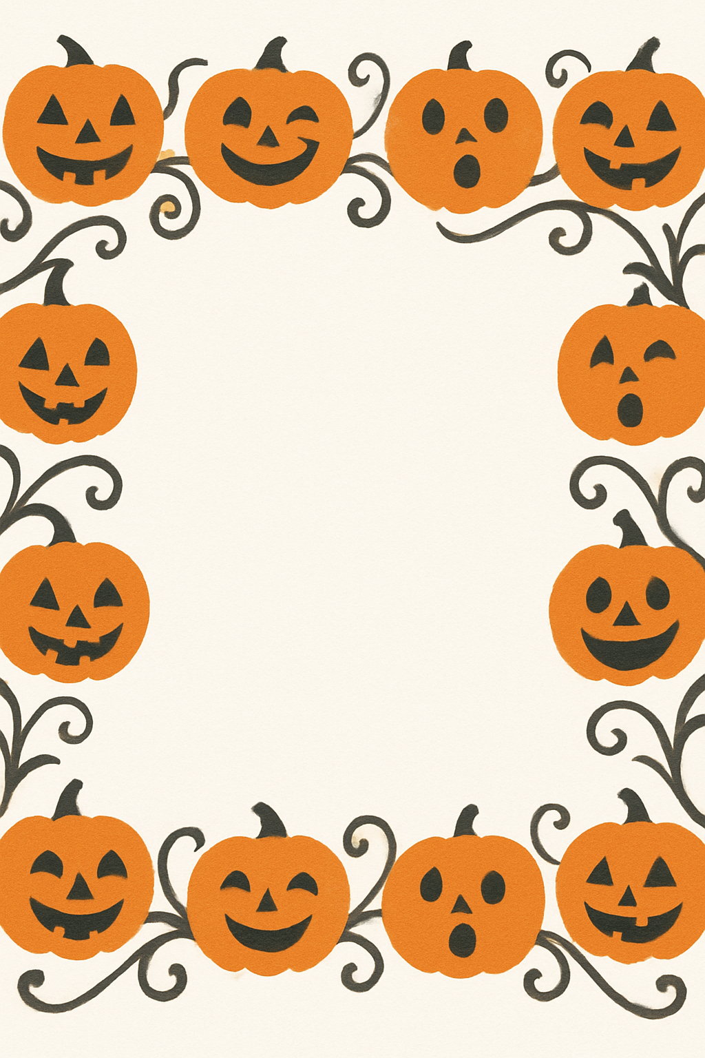 Jack O Lantern Wave Border On White Background unique graphic over-the-knee socks