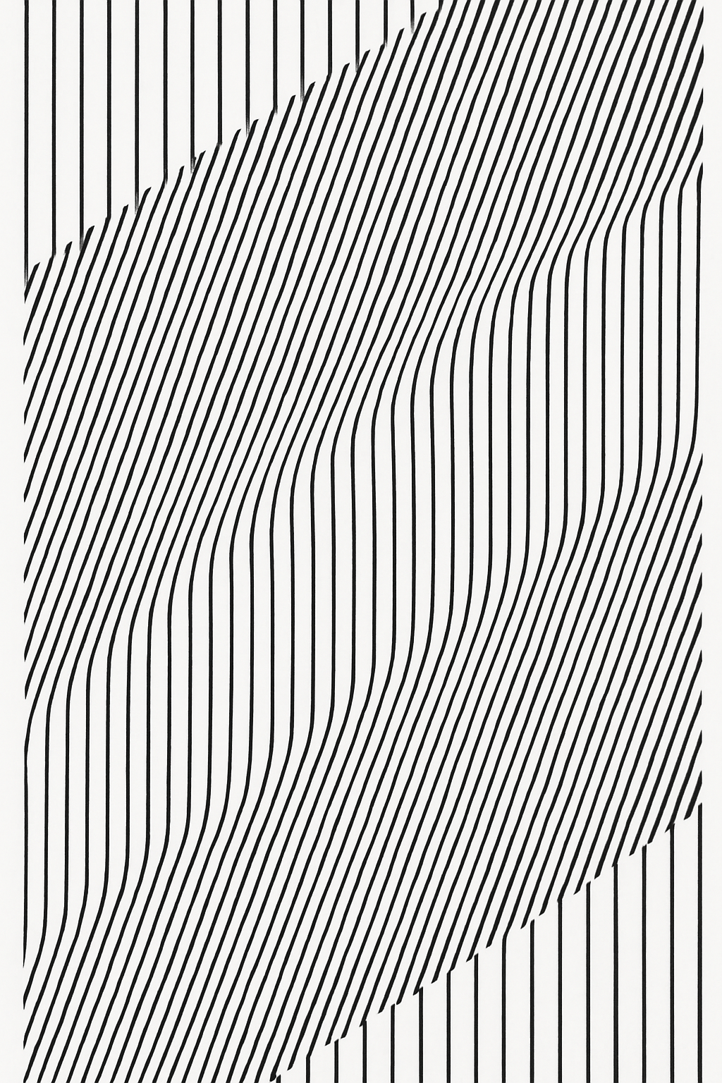 Subtle Moire Bands designer print over-the-knee socks