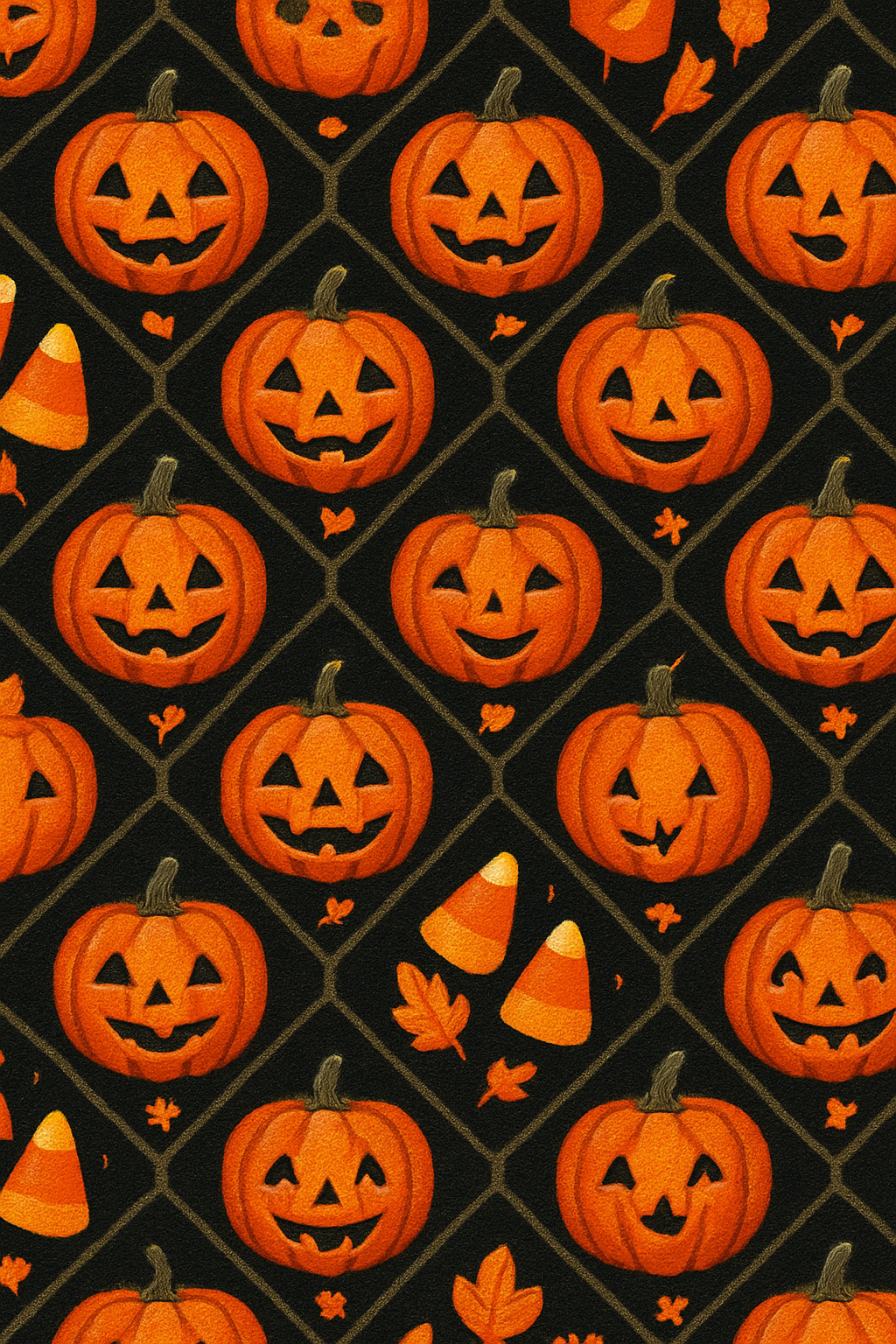 Glowing Pumpkin Hex Tile On Black Background designer print over-the-knee socks