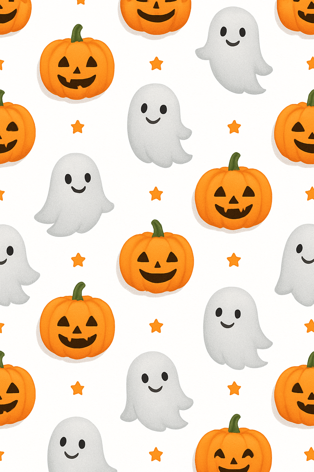 Ghost And Pumpkin Alternating Grid On White Background comfortable cotton over-the-knee socks