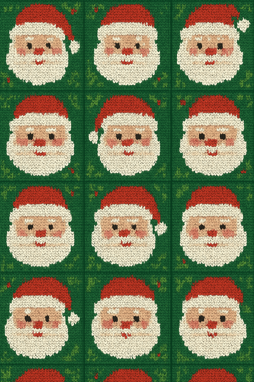 Scarlet Santa Tile Grid unique graphic over-the-knee socks
