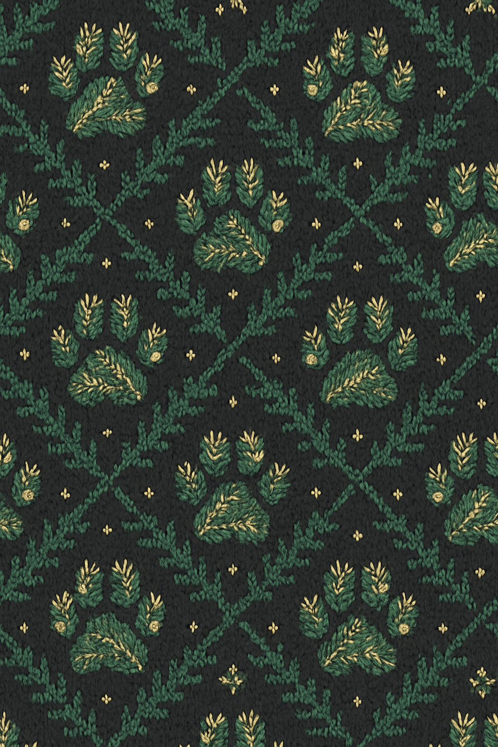 Evergreen Paw Lattice designer print over-the-knee socks