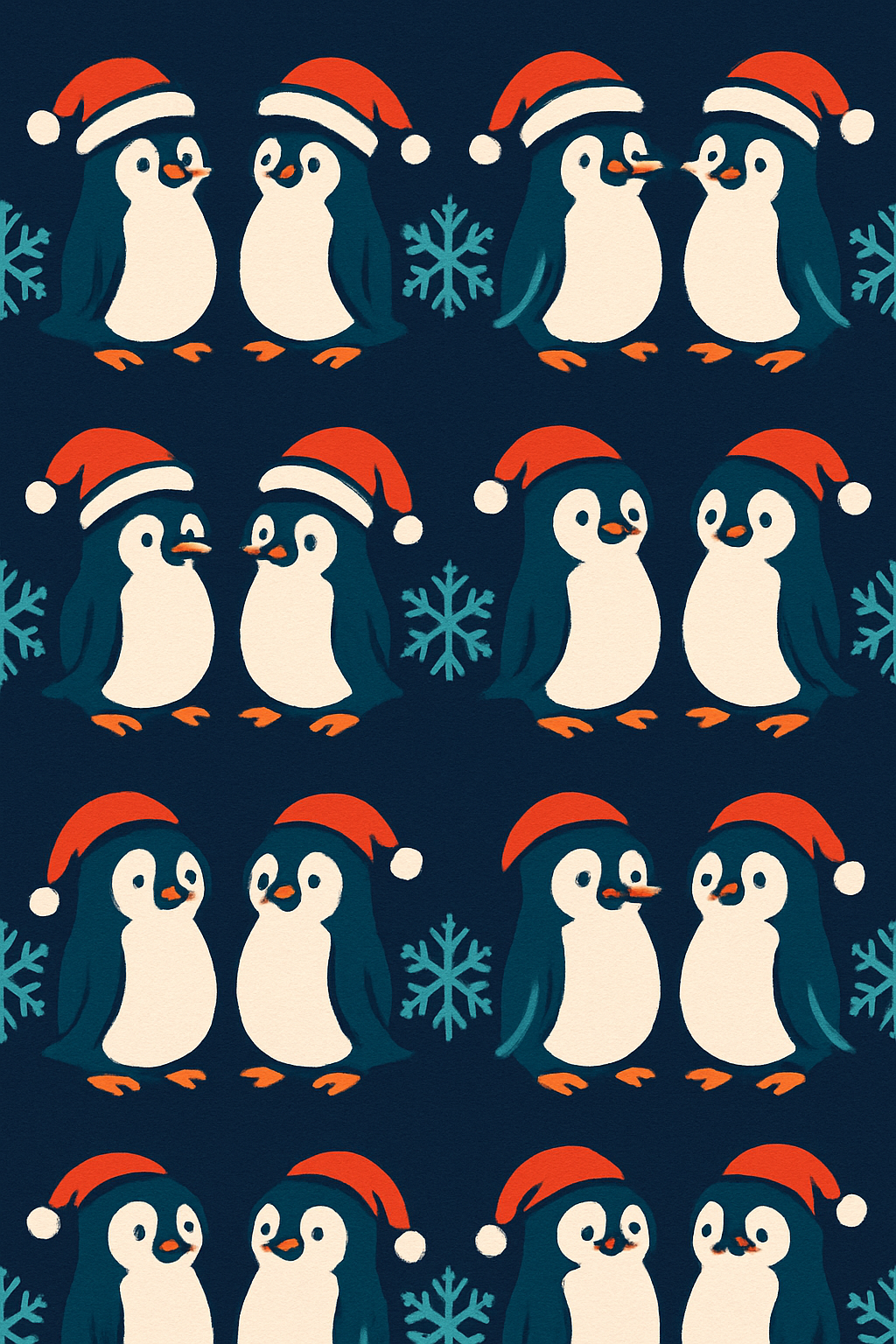 Polar Penguin Border Bands On Navy Background trendy patterned over-the-knee socks