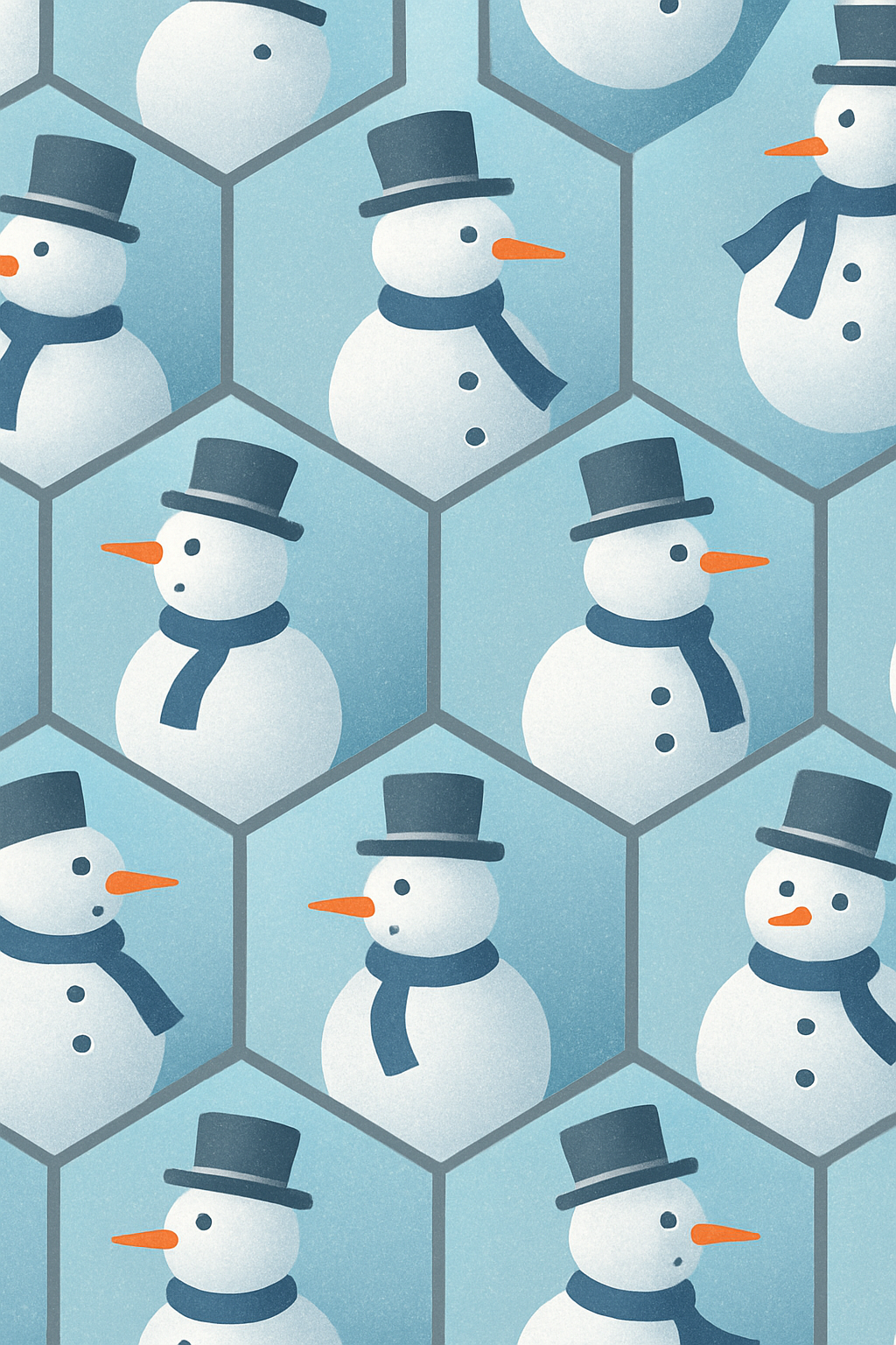 Icy Blue Snowman Tessellation stylish fashion over-the-knee socks