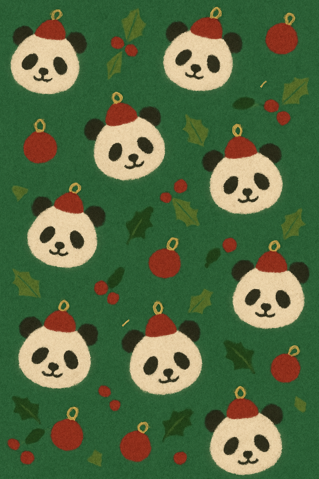 Panda Ornament Scatter On Holly Green personalized over-the-knee socks