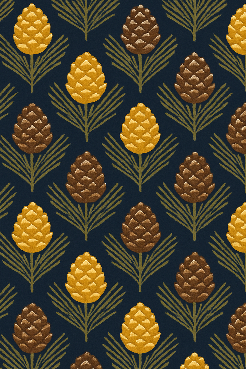 Pine Cone Chevron On Navy Blue soft everyday over-the-knee socks