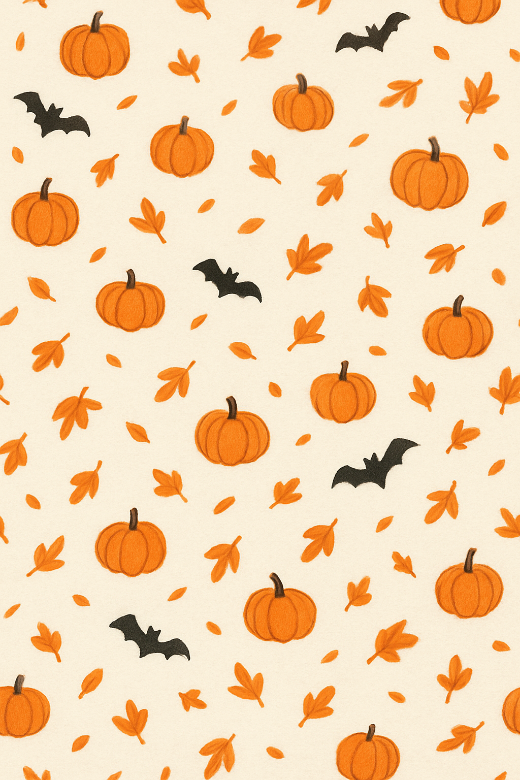 Pumpkin Scatter On Neutral Background designer print over-the-knee socks