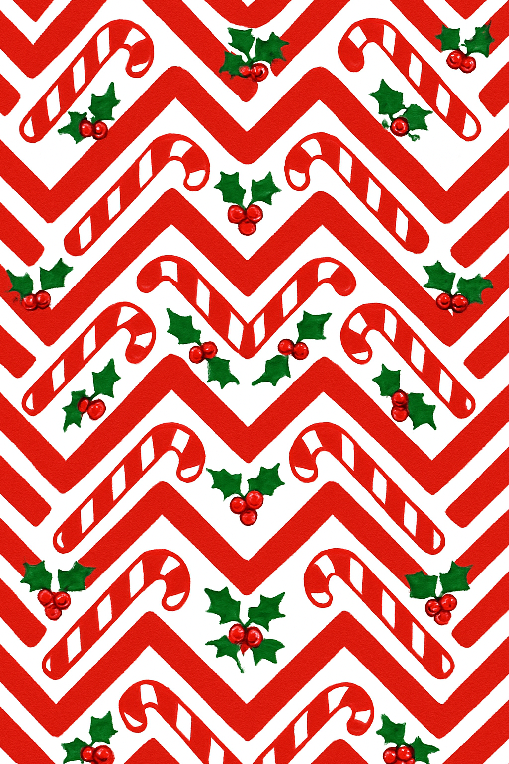 Candy Cane Chevron On White Field custom over-the-knee socks