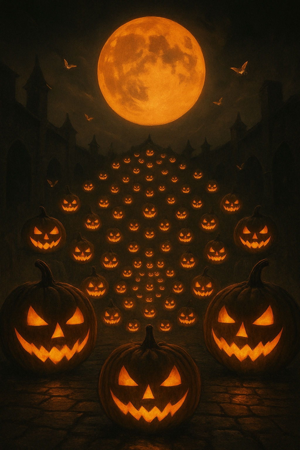 Glowing Pumpkin Radial On Black Background soft everyday over-the-knee socks