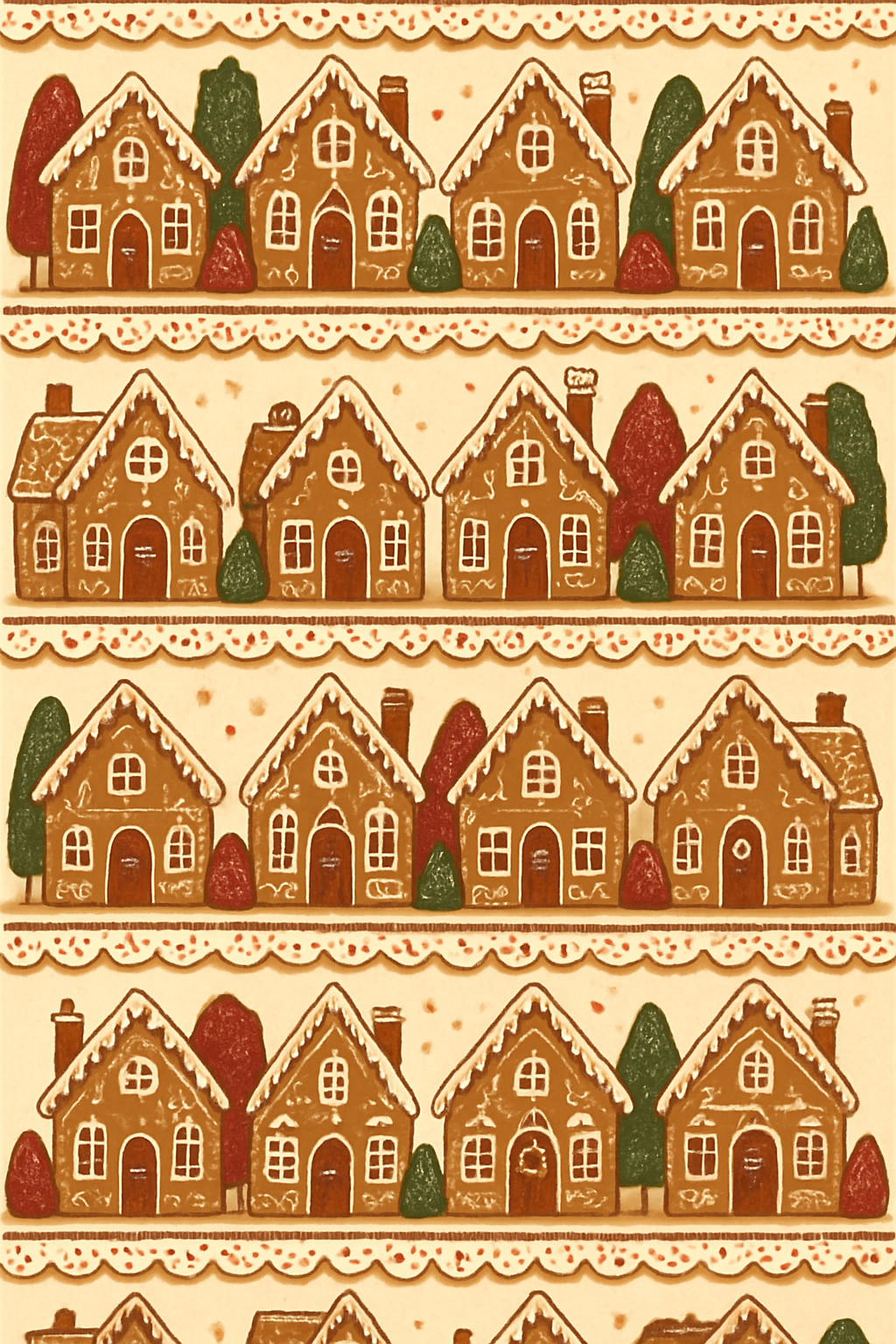 Gingerbread House Village On Warm Cream personalized over-the-knee socks
