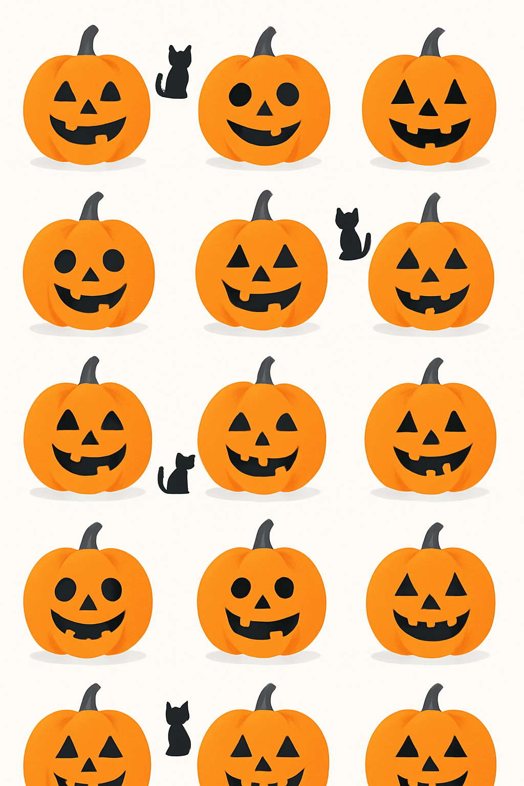 Pumpkin Patch Repeating Grid On White Background soft everyday over-the-knee socks