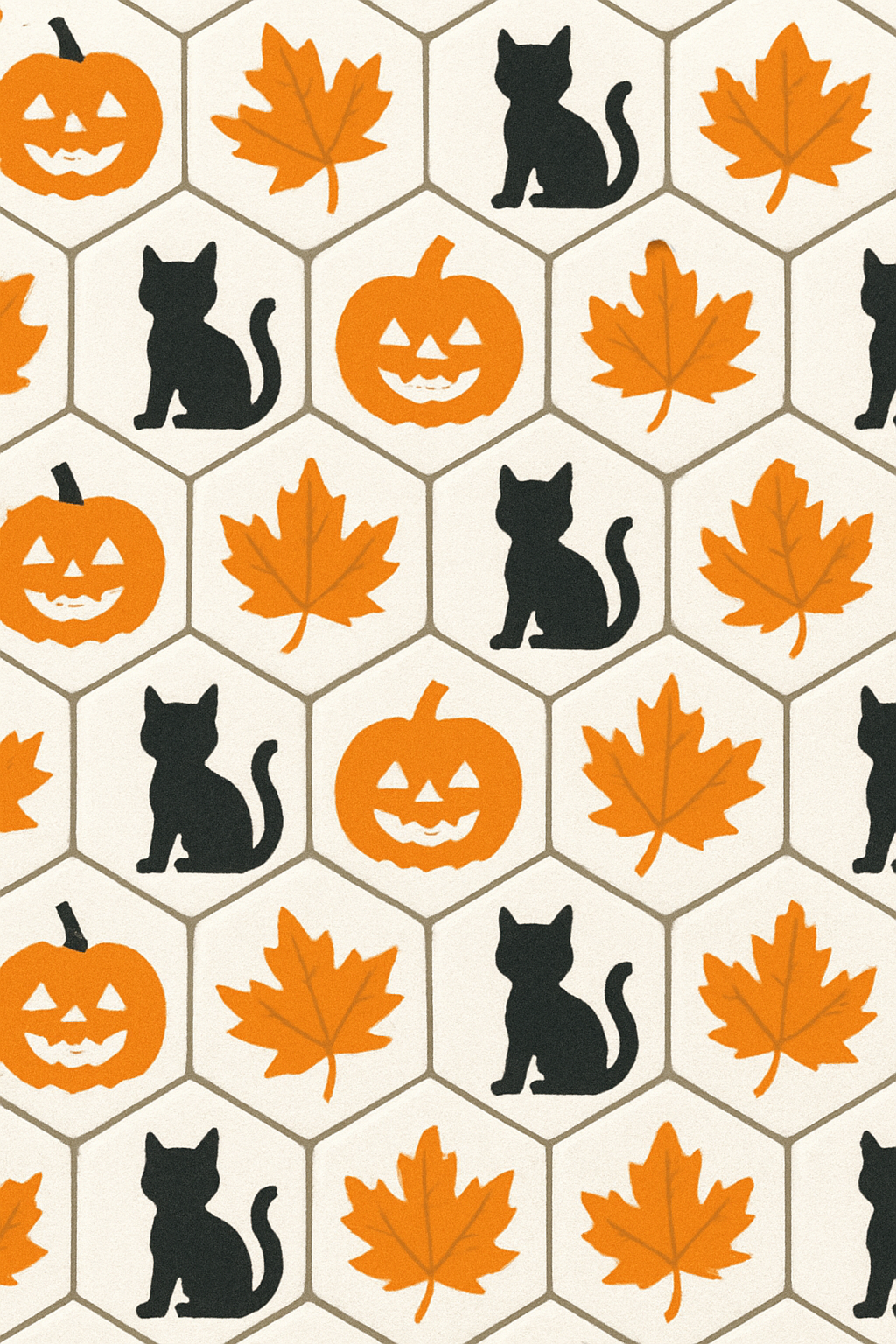Pumpkin Hex Tile Mosaic On White Background premium cozy over-the-knee socksAutumn Mosaic Crew Over-the-Knee Socks - Image 2