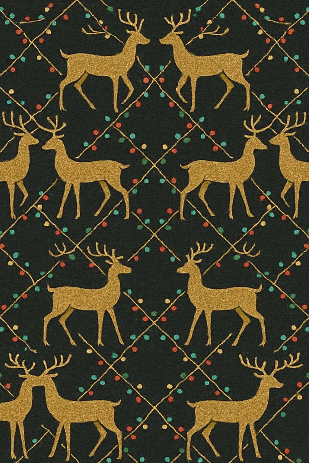 Reindeer Light Lattice On Charcoal trendy patterned over-the-knee socks