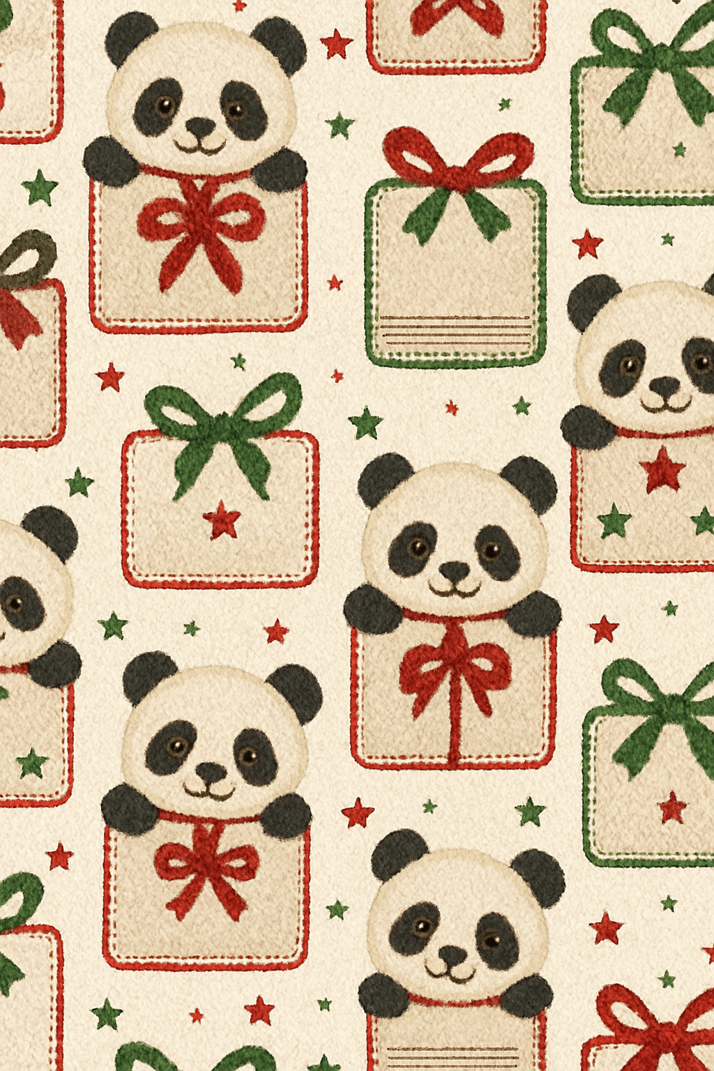 Panda Gift Tag Motif personalized over-the-knee socks