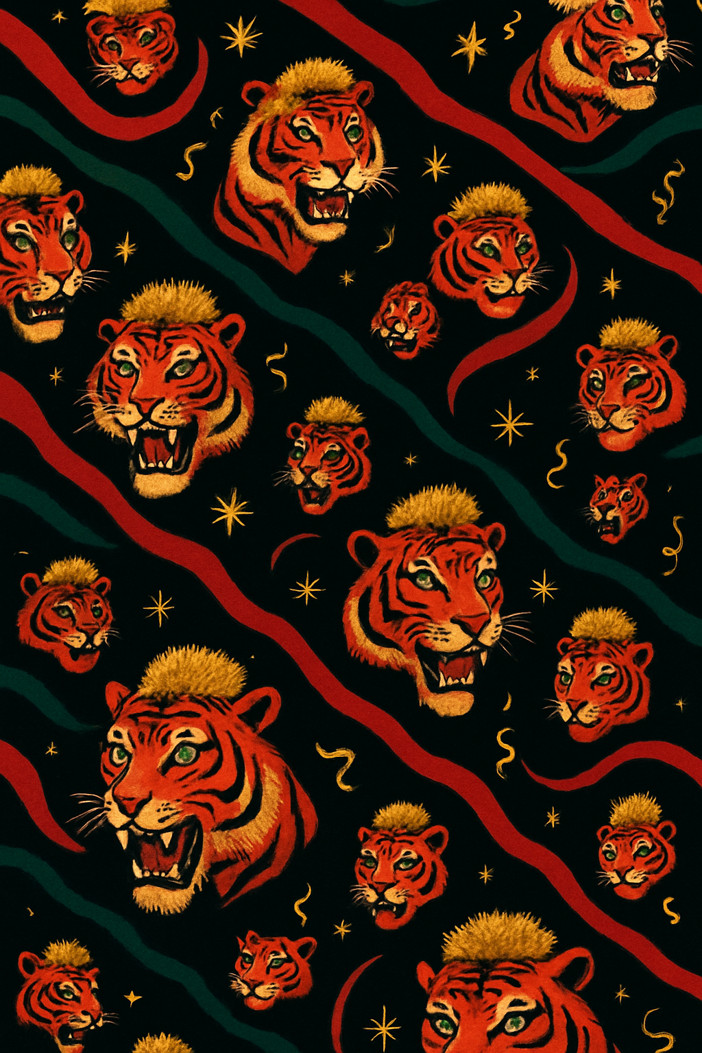 Tiger Tinsel Wave personalized over-the-knee socks