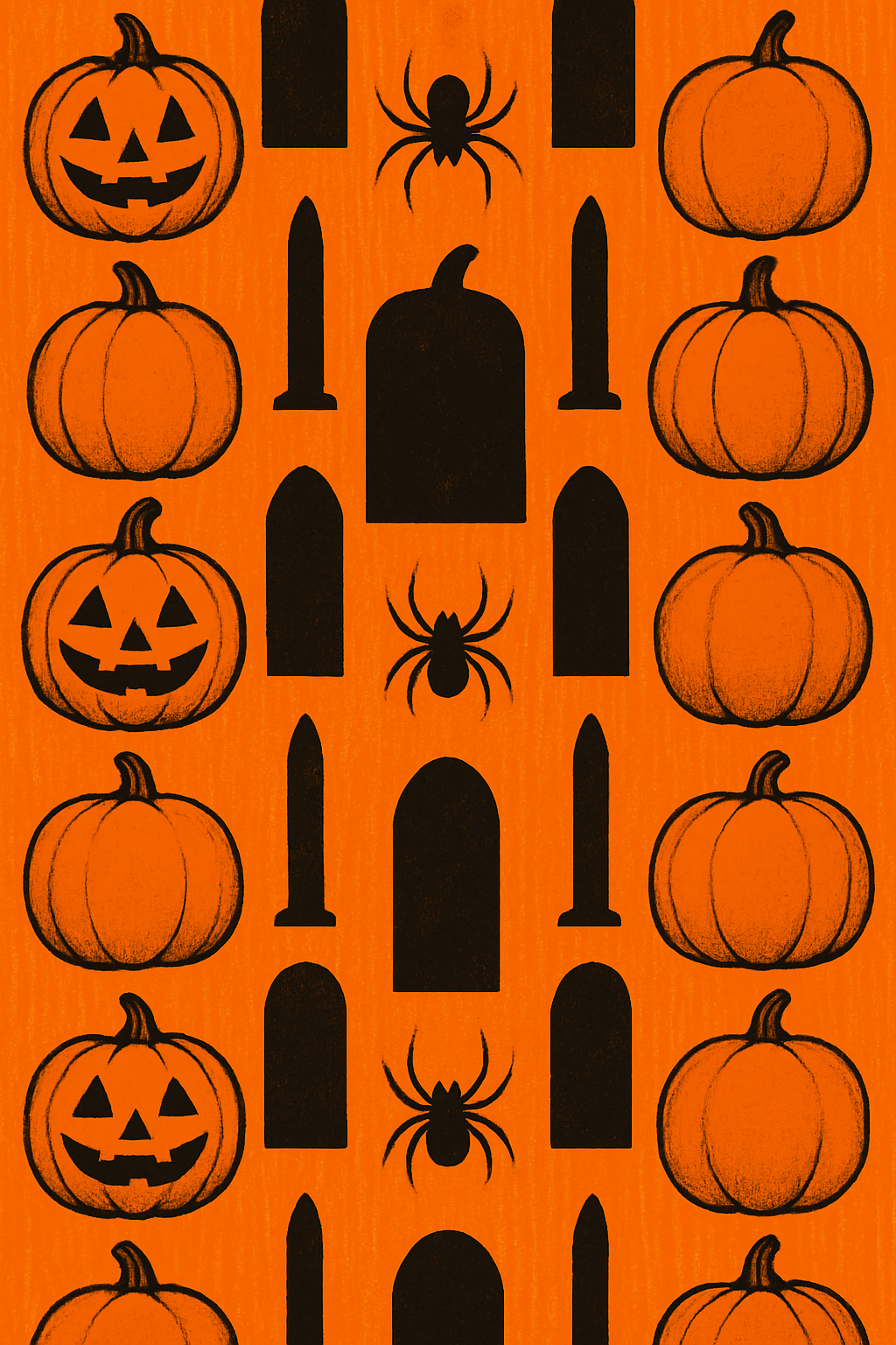 Stacked Pumpkin Column Repeat On Orange Background custom over-the-knee socks