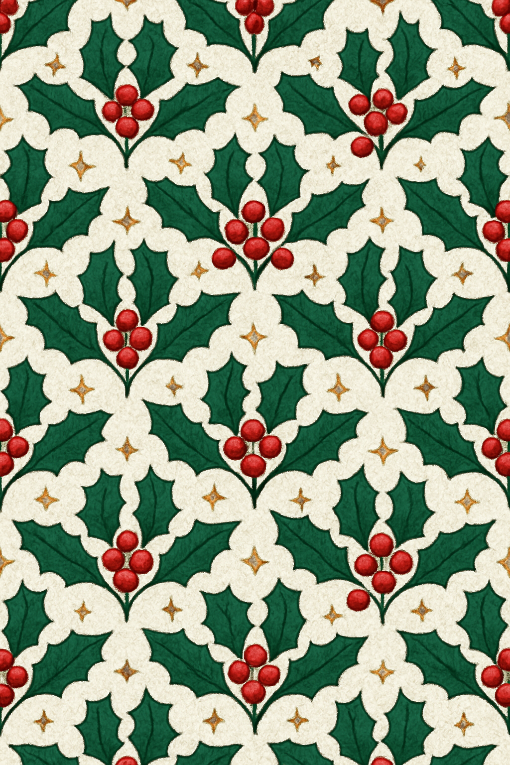 Emerald Holly Tile premium cozy over-the-knee socks