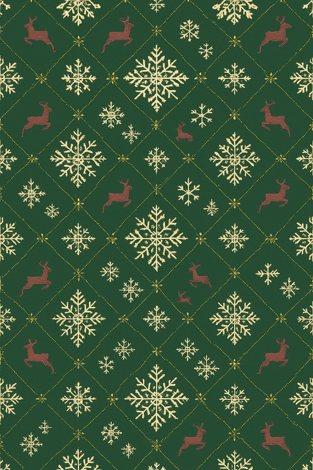 Nordic Snowflake Lattice On Forest Green unique graphic over-the-knee socks